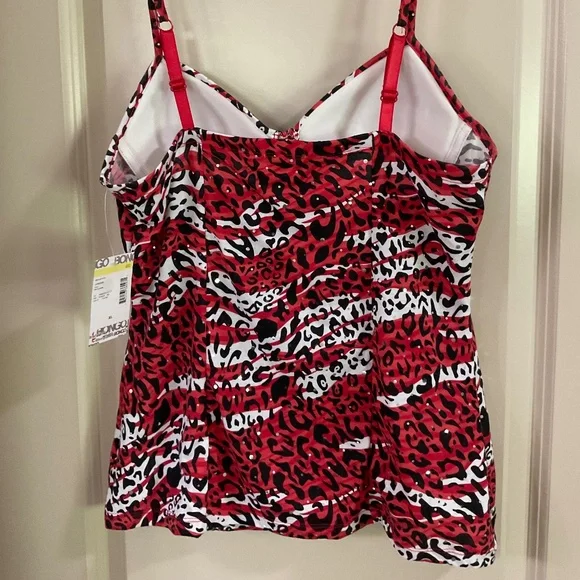 Bongo Ciara Red Corvette Animal Print Juniors Cami Top XL From Sears - Picture 5 of 14